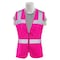 Erb Safety Safety Vest, Womens Fit, Tricot, Non ANSI, S721, Hi-Viz Pink, SM 61909